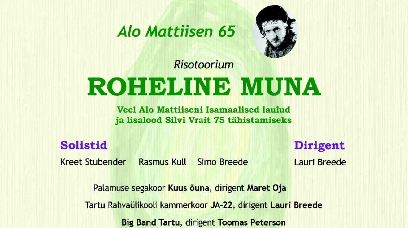 Alo Mattiisen 65 – risotorio Roheline muna (Green Egg)